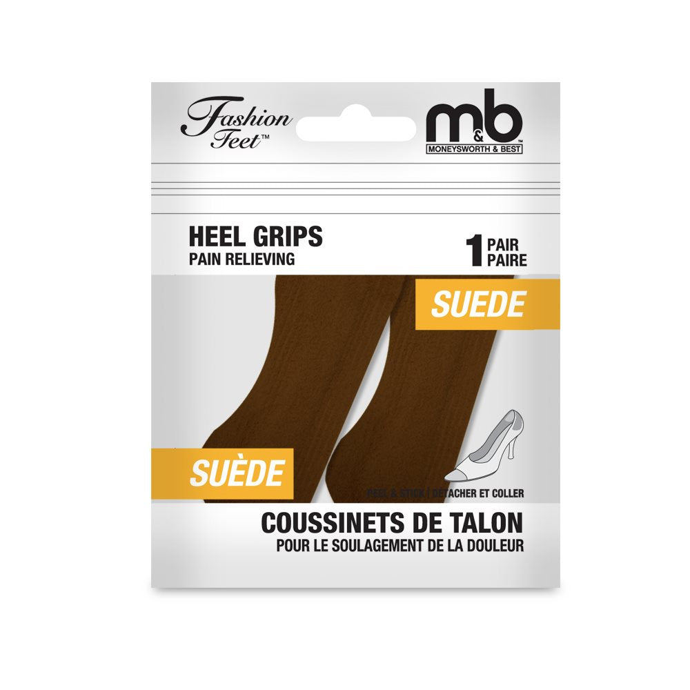 Suede Heel Grips, Brown — Moneysworth & Best product packaging