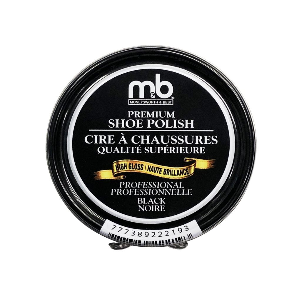 Premium High Gloss Shoe Polish, Black, 32 g — Moneysworth & Best product packaging