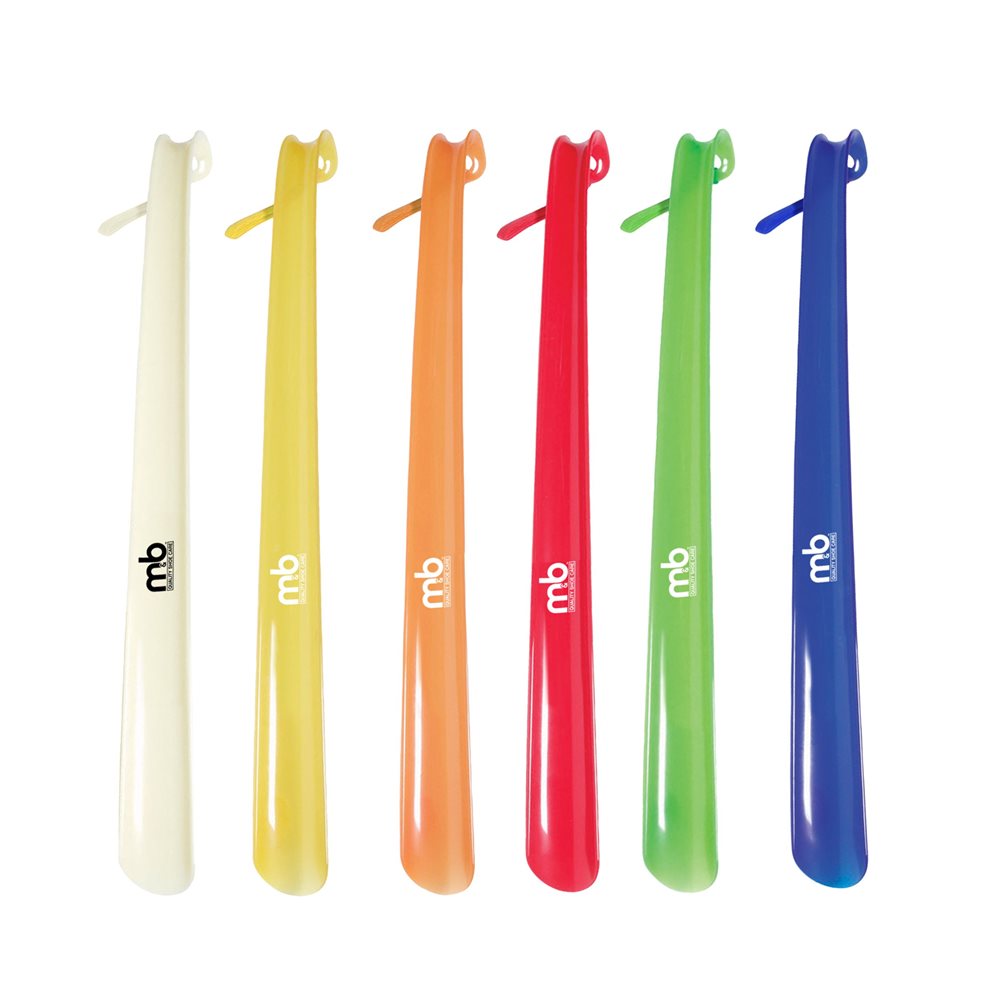 Plastic Shoe Horn with Hook, 18 in, Assorted Colours — Moneysworth & Best product packaging