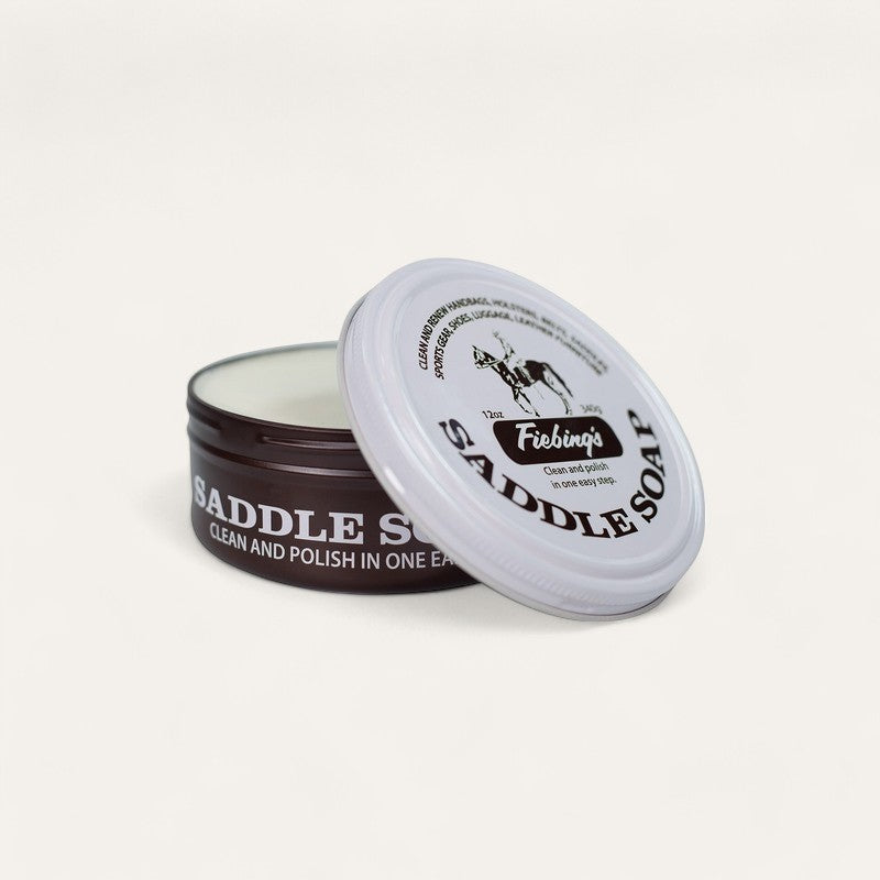 Fiebing's White Saddle Soap 12 oz open tin