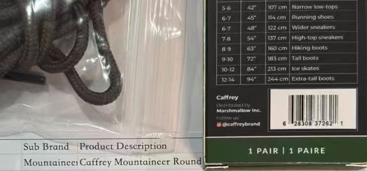 Caffrey Mountaineer Round Boot Lace — product image